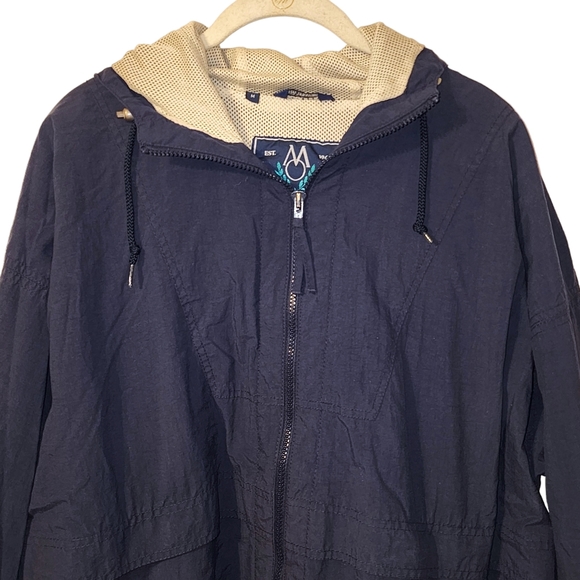 Vintage Members Only Blue Pull Over Nylon Jacket Size Medium - Picture 3 of 13